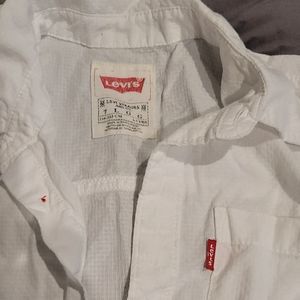 White Levi's Button Down- Boys